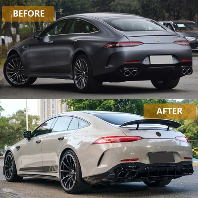 Προσαρμοσμένο λογότυπο αποδεκτό AMG GT C190 W290-GT63 Τροποποίηση αποβολής πίσω χείλη για Benz