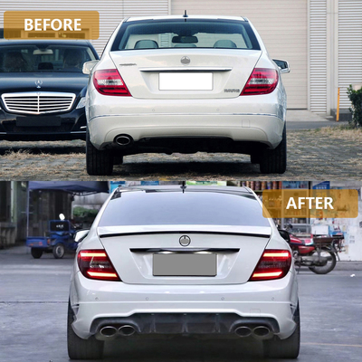 Morden Luxury Rear Bumper Diffuser PP πλαστικό για Mercedes-Benz C-Class W204 Αναβάθμιση
