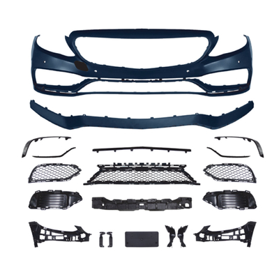 Προσαρμοσμένο C63 AMG στυλ μπροστινό μπουμπερ grille για Mercedes Benz C-Class W205 2015-2018