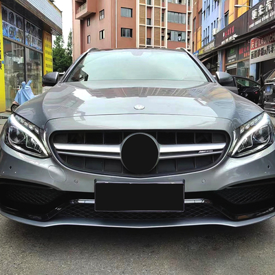 Προσαρμοσμένο C63 AMG στυλ μπροστινό μπουμπερ grille για Mercedes Benz C-Class W205 2015-2018