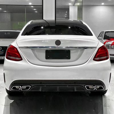 Mercedes-Benz C-Class W205 πίσω προφυλακτήρα αναβάθμιση πίσω διάχυσης χείλη και λαιμό εξαγωγής