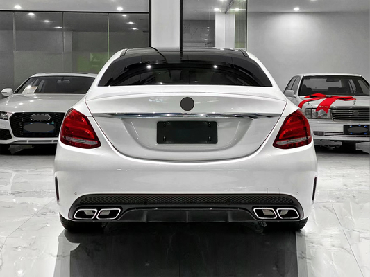 Mercedes-Benz C-Class W205 πίσω προφυλακτήρα αναβάθμιση πίσω διάχυσης χείλη και λαιμό εξαγωγής