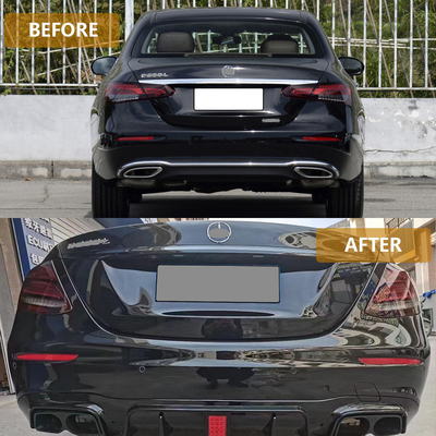 Benz E-CLASS W213 με πίσω προφυλακτήρα χείλος χείλος λαιμού και σωλήνα εξάτμισης