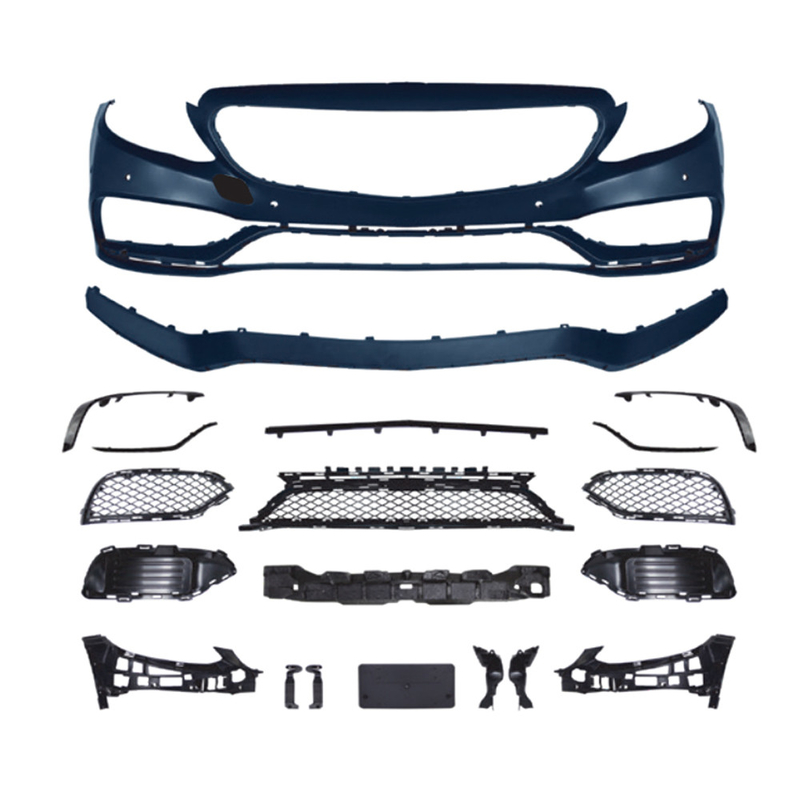 Προσαρμοσμένο C63 AMG στυλ μπροστινό μπουμπερ grille για Mercedes Benz C-Class W205 2015-2018